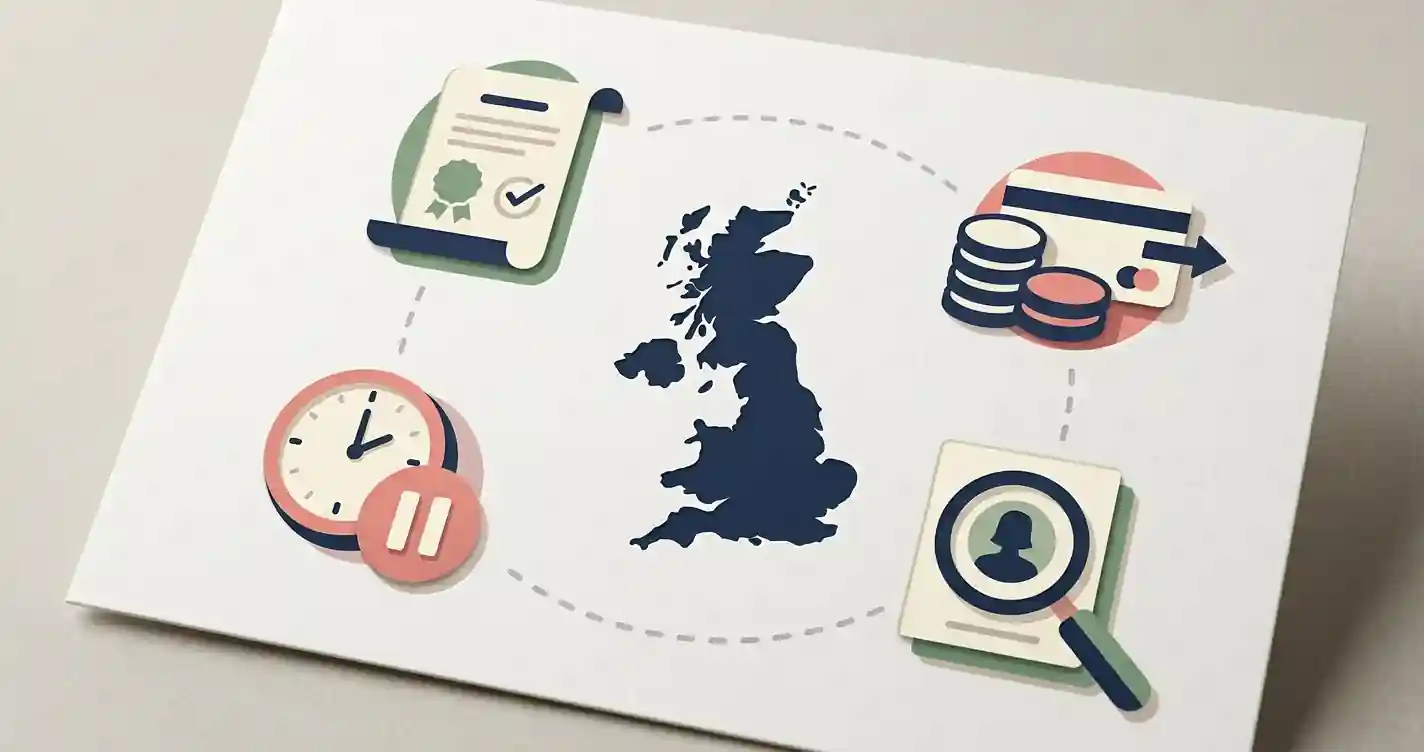 Stylised map of Great Britain with generic licence, payment and responsible gambling icons